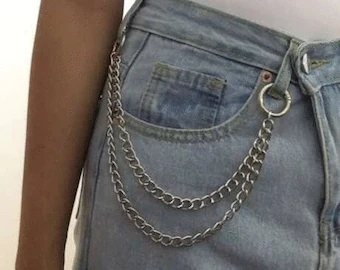 6 Pieces Punk Jeans Pants Chain Multi Layer Chain Heart Butterfly Lock Charm Waist Chain Wallet Chain for Men Women 6 Pieces Punk Jeans Pants Chain Multi Layer Chain Heart Butterfly Lock Charm Waist Chain Wallet Chain for Men Women