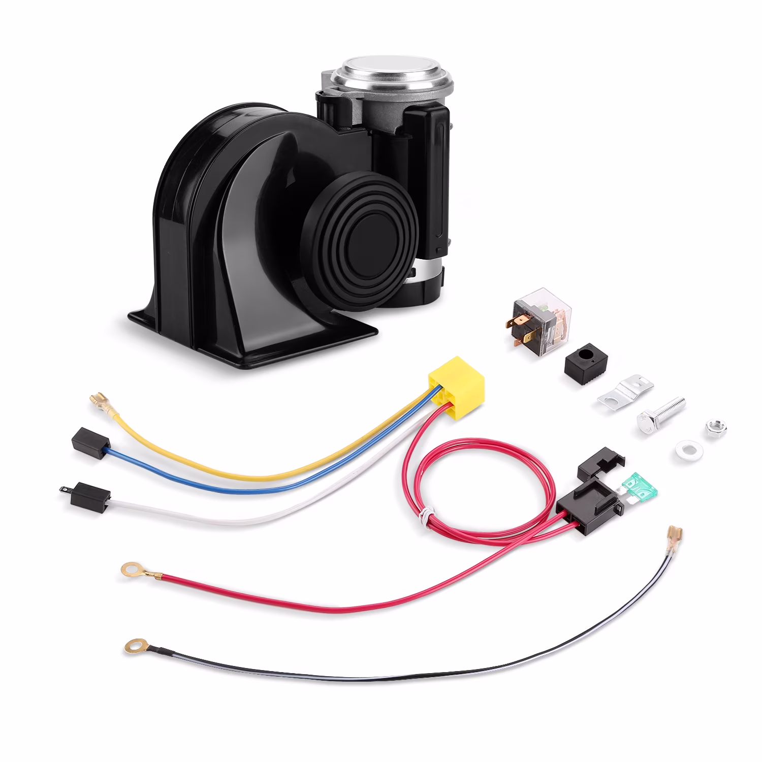HK Compact Air Horn with Compressor Snail Electric Car Horn 12V 150db Super Loud Nautilus Wiring Harness for Any 12V Train Trucks Motorcycle Vehicles HK Compact Air Horn with Compressor Snail Electric Car Horn 12V 150db Super Loud Nautilus Wiring Harness for Any 12V Train Trucks Motorcycle Vehicles