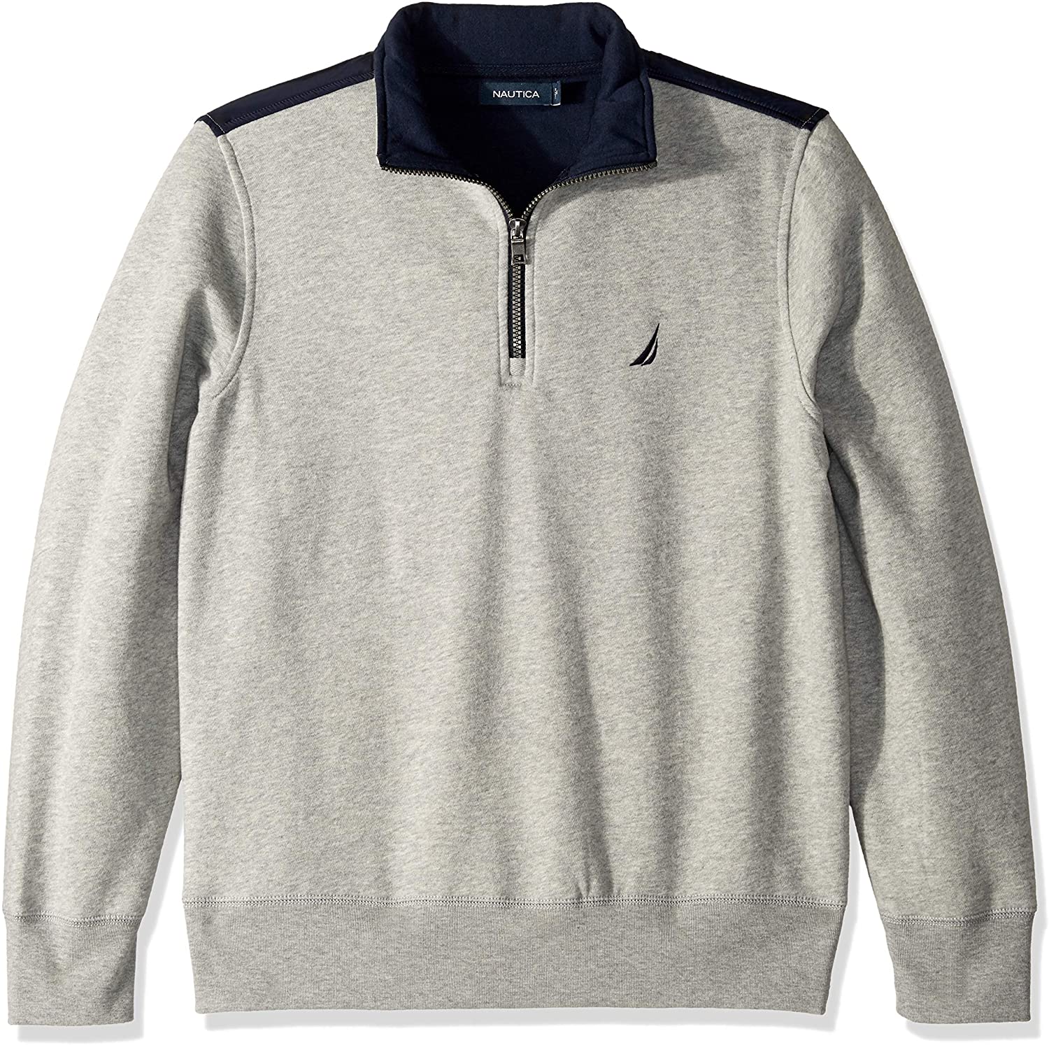 Nautica Men's Solid 1/4 Zip Fleece Sweatshirt Nautica Men's Solid 1/4 Zip Fleece Sweatshirt