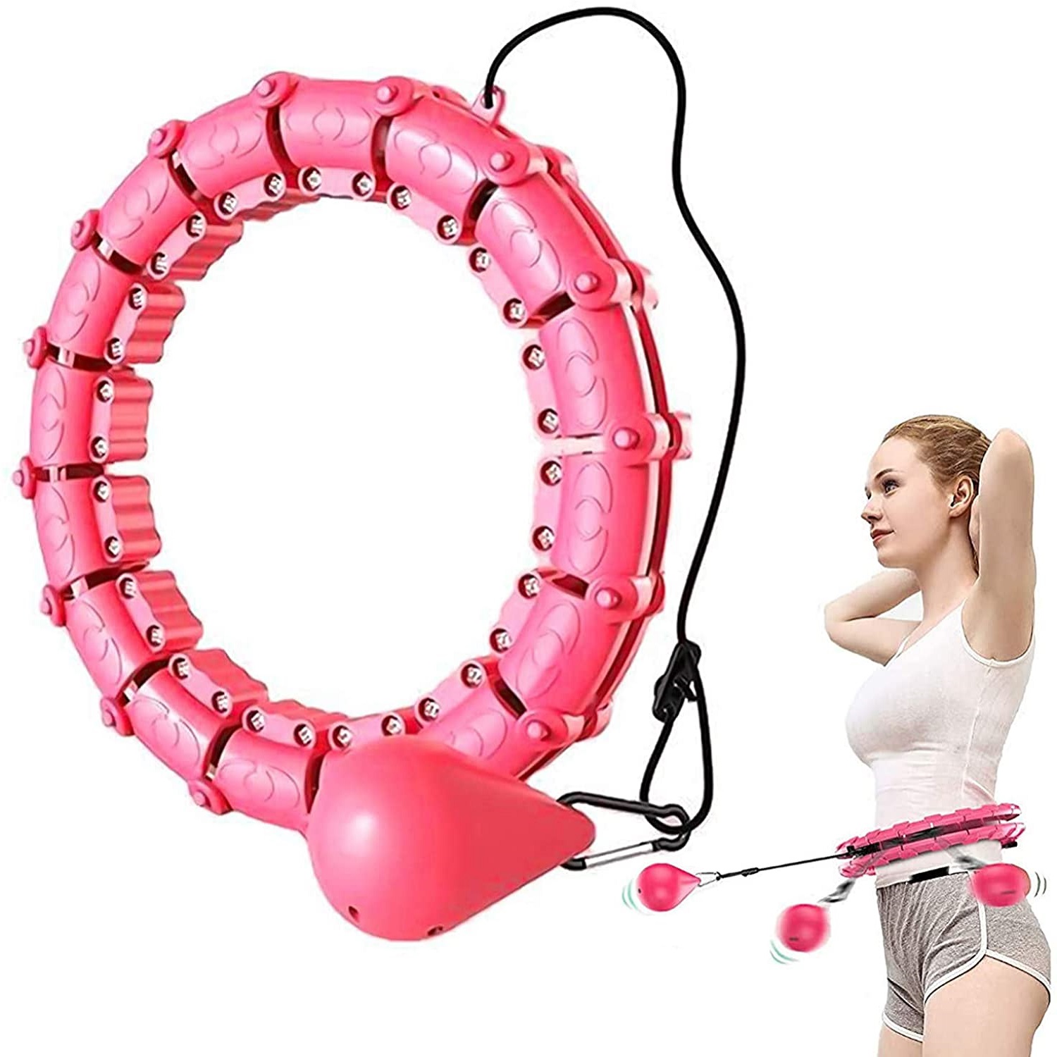 Detachable Adjustable Fitness Exercise Hoola Hoops for Women Weight Loss MSIUSU Smart Hula Exercise Hoops for Adults Weight Loss with 360 Degree Massage Detachable Adjustable Fitness Exercise Hoola Hoops for Women Weight Loss MSIUSU Smart Hula Exercise Hoops for Adults Weight Loss with 360 Degree Massage