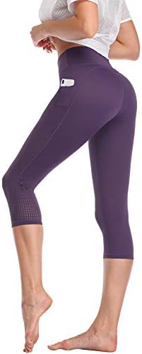 UURUN High Waist Yoga Pants Capri Workout Running Leggings with Pockets Non-See-Through Printed Fabric UURUN High Waist Yoga Pants Capri Workout Running Leggings with Pockets Non-See-Through Printed Fabric