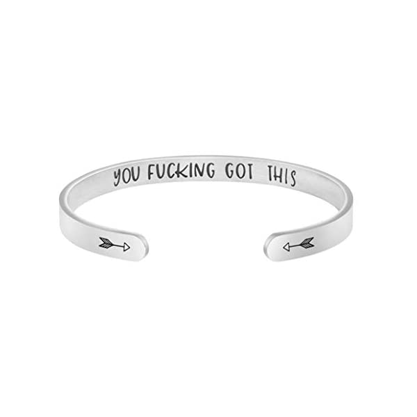 Joycuff Funny Gift for Women Inspirational Bracelet Mantra Cuff Friend Encouragement Jewelry for Daughter Sister Wife Mom Friendship Joycuff Funny Gift for Women Inspirational Bracelet Mantra Cuff Friend Encouragement Jewelry for Daughter Sister Wife Mom Friendship