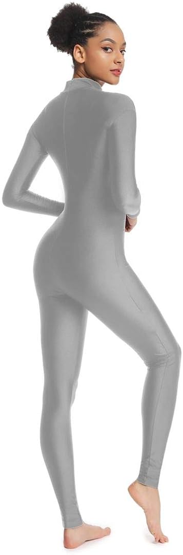 OVIGILY Adult High Neck Long Sleeve Dance Unitard for Women Bodysuits OVIGILY Adult High Neck Long Sleeve Dance Unitard for Women Bodysuits