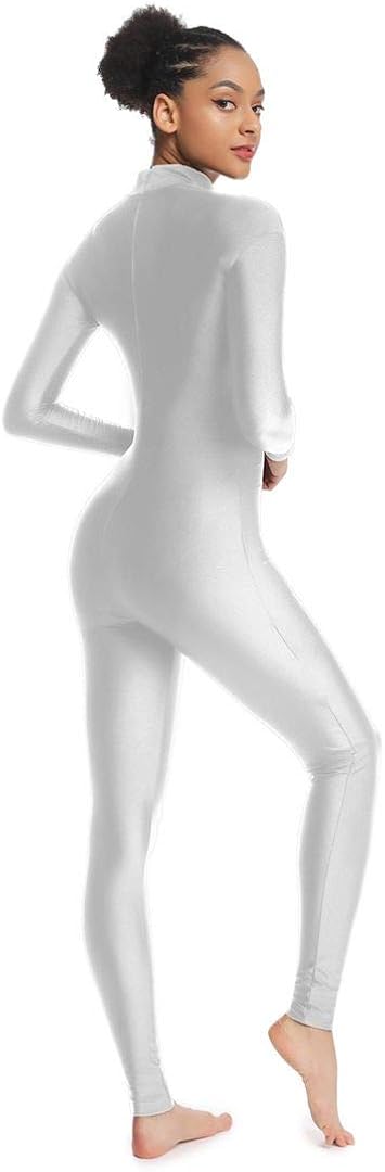 OVIGILY Adult High Neck Long Sleeve Dance Unitard for Women Bodysuits OVIGILY Adult High Neck Long Sleeve Dance Unitard for Women Bodysuits