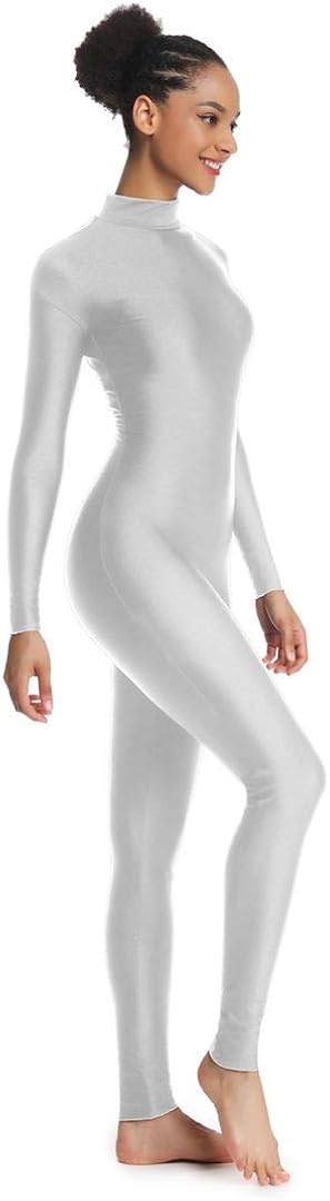 OVIGILY Adult High Neck Long Sleeve Dance Unitard for Women Bodysuits OVIGILY Adult High Neck Long Sleeve Dance Unitard for Women Bodysuits