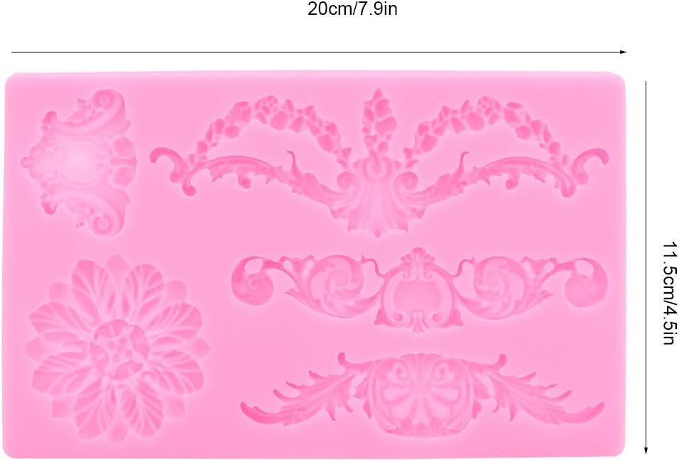 Gray Kitchen Baking Tool YIHEXUANkeji Embossed Flower Silicone Mold 3D Silicone Embossing Cake Fondant Moulds Baroque Scroll Relief Flower Chocolate Mould Gray Kitchen Baking Tool YIHEXUANkeji Embossed Flower Silicone Mold 3D Silicone Embossing Cake Fondant Moulds Baroque Scroll Relief Flower Chocolate Mould