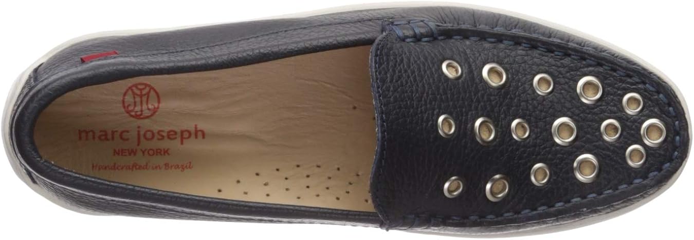 MARC JOSEPH NEW YORK Unisex-Kid's Leather Made in Brazil Mott Street Grommet Detail Loafer 11.5 M US Little Kid Navy Grainy MARC JOSEPH NEW YORK Unisex-Kid's Leather Made in Brazil Mott Street Grommet Detail Loafer 11.5 M US Little Kid Navy Grainy