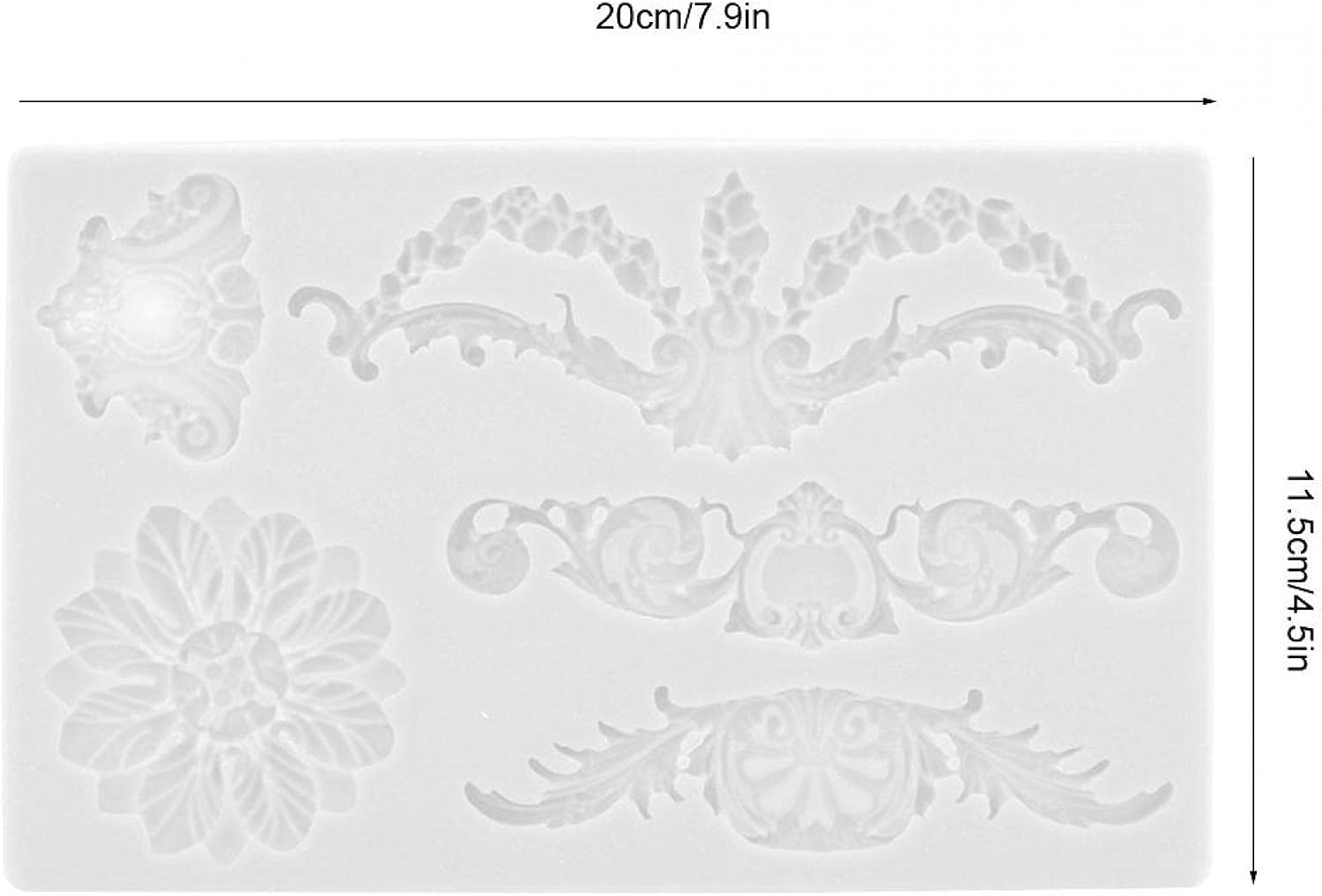 Gray Kitchen Baking Tool YIHEXUANkeji Embossed Flower Silicone Mold 3D Silicone Embossing Cake Fondant Moulds Baroque Scroll Relief Flower Chocolate Mould Gray Kitchen Baking Tool YIHEXUANkeji Embossed Flower Silicone Mold 3D Silicone Embossing Cake Fondant Moulds Baroque Scroll Relief Flower Chocolate Mould