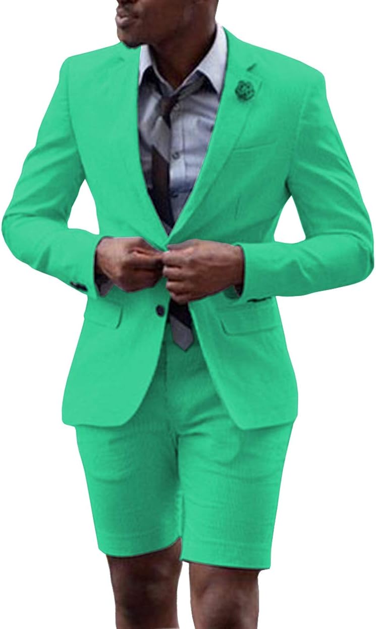 Fitty Lell Men Suit 2 Piece Groom Tuxedo with Short Pants Fashion Business Mens Summer Wear Suits Sets Fitty Lell Men Suit 2 Piece Groom Tuxedo with Short Pants Fashion Business Mens Summer Wear Suits Sets