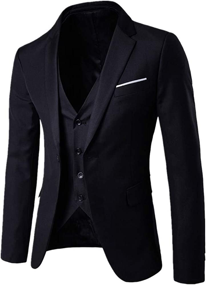 2021 Men’s New Slim Fit Suit One Button 3-Piece Blazer Dress Business Wedding Party Jacket Vest & Pant 2021 Men’s New Slim Fit Suit One Button 3-Piece Blazer Dress Business Wedding Party Jacket Vest & Pant