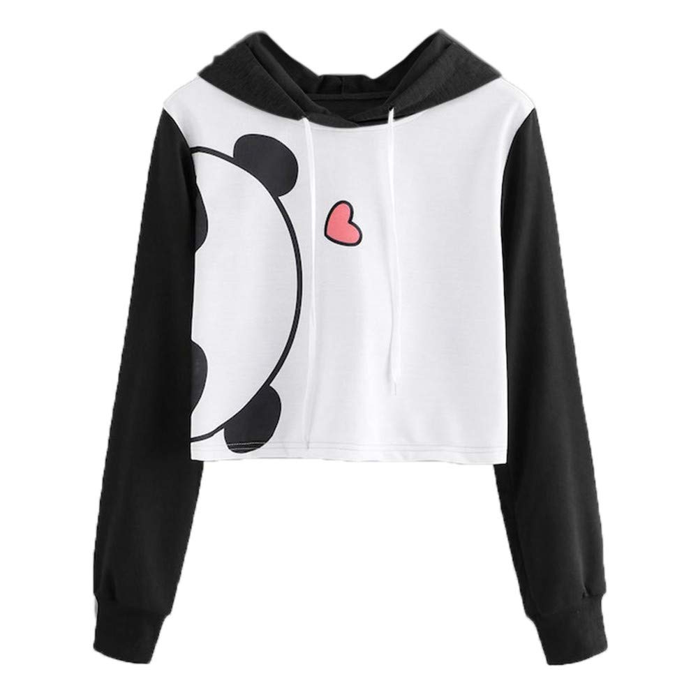 Fashion Pineapple Print Long Sleeve Crop Top Hoodies Zulmaliu Girl Sweatshirt Black 8,M Fashion Pineapple Print Long Sleeve Crop Top Hoodies Zulmaliu Girl Sweatshirt Black 8,M