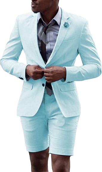 Fitty Lell Men Suit 2 Piece Groom Tuxedo with Short Pants Fashion Business Mens Summer Wear Suits Sets Fitty Lell Men Suit 2 Piece Groom Tuxedo with Short Pants Fashion Business Mens Summer Wear Suits Sets
