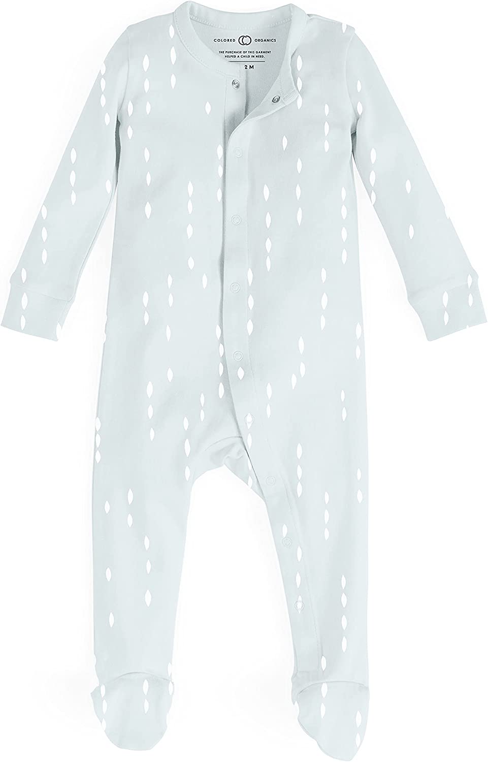 Colored Organics Baby Organic Cotton Skylar Footed Sleeper Colored Organics Baby Organic Cotton Skylar Footed Sleeper