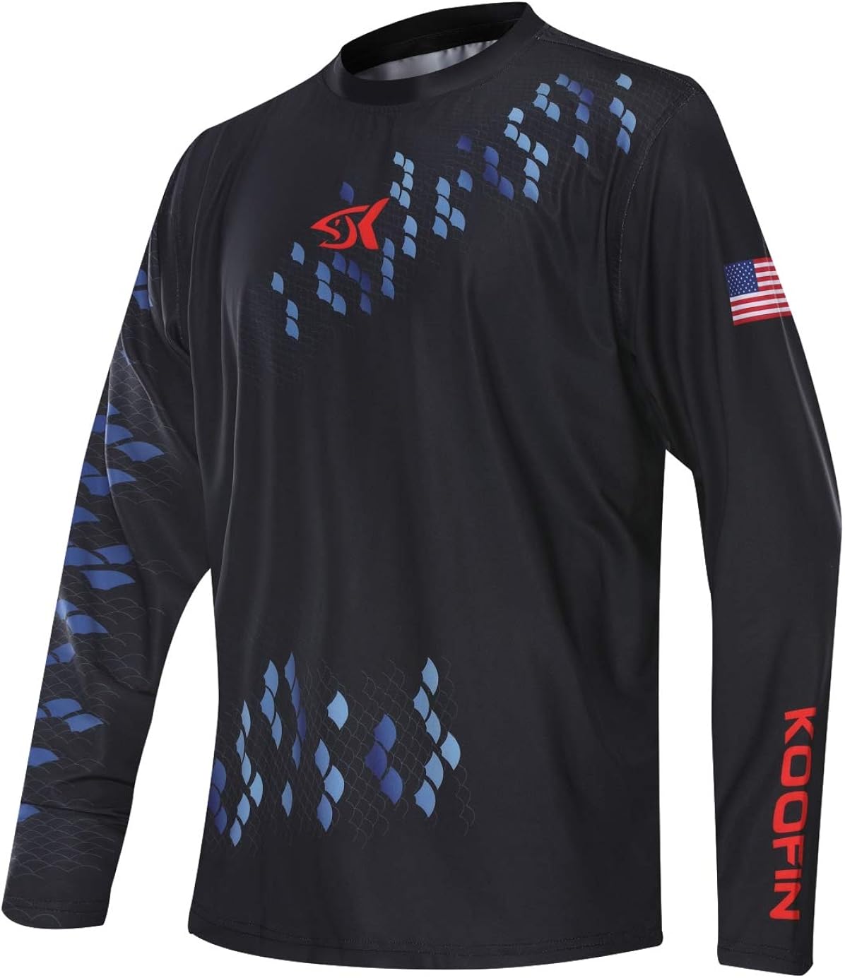 Performance Long Sleeve Bass Fishing Shirt UPF50 Sun Protection Dry-Fit Moisture Wicking Loose Fit Performance Long Sleeve Bass Fishing Shirt UPF50 Sun Protection Dry-Fit Moisture Wicking Loose Fit
