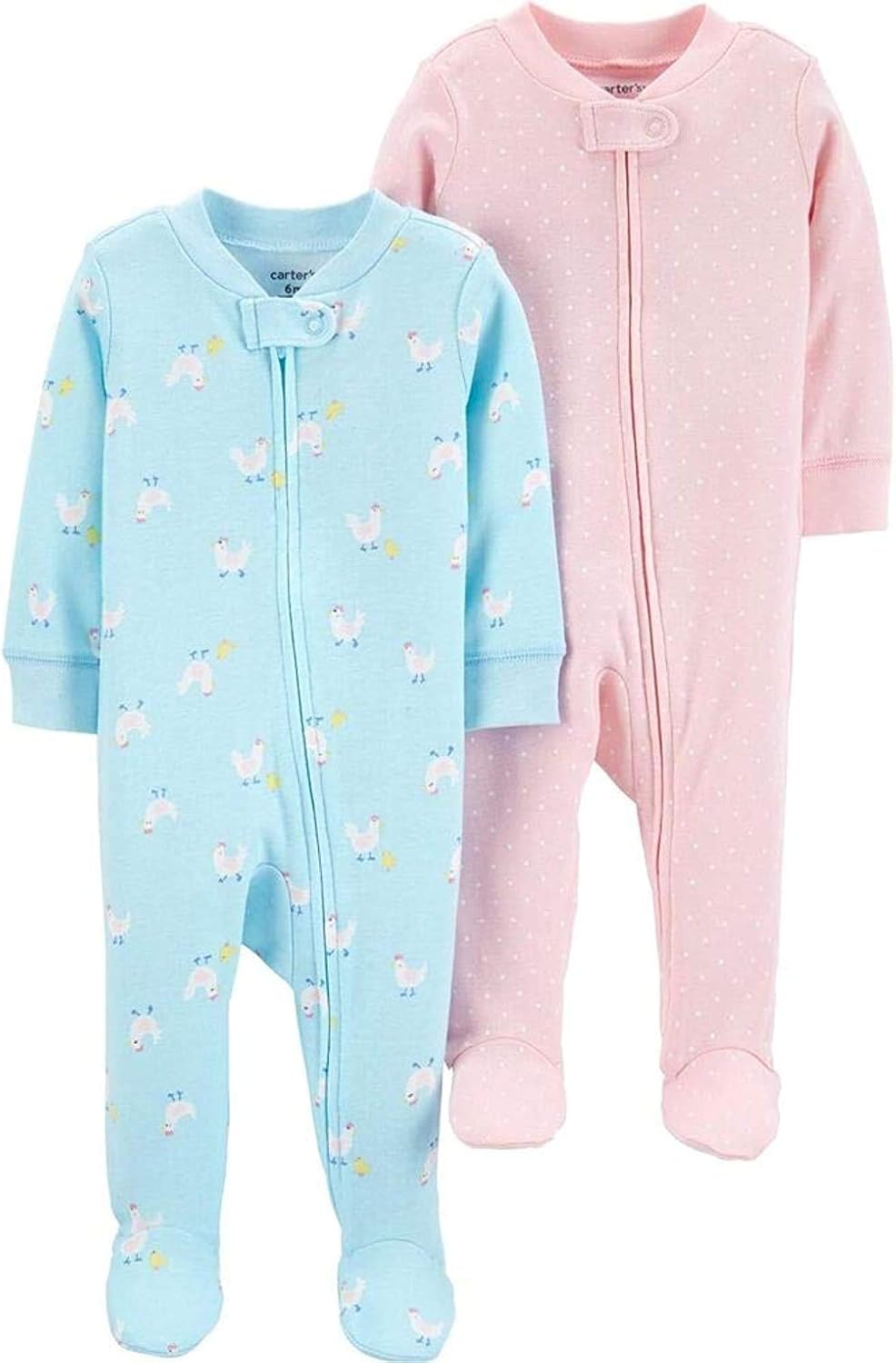 Essentials Baby Cotton Footed Zip-Front 2-Pack Sleep and Play Essentials Baby Cotton Footed Zip-Front 2-Pack Sleep and Play