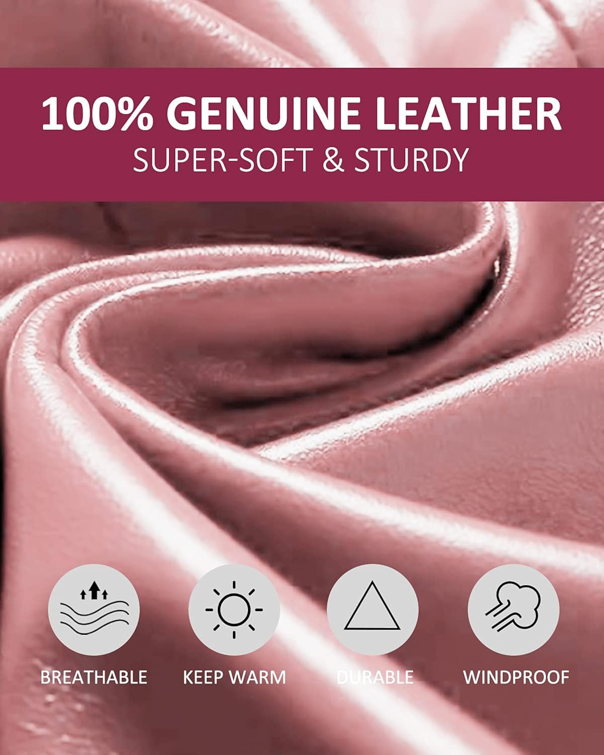 Super-soft Leather Winter Gloves for Women Full-Hand Touchscreen Warm Cashmere Lined Perfect Appearance Super-soft Leather Winter Gloves for Women Full-Hand Touchscreen Warm Cashmere Lined Perfect Appearance