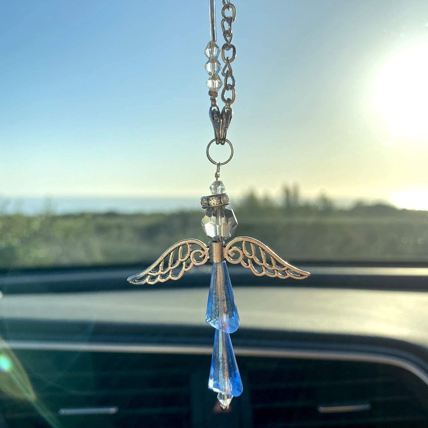Crystal Angel Charm for Protection Guardian Angel Car Charms Happiness Crystal Car Hanging Ornament Ideal Guardian Angel Gifts-April Diamond Guardian Angel Car & Windows Faith and Love Crystal Angel Charm for Protection Guardian Angel Car Charms Happiness Crystal Car Hanging Ornament Ideal Guardian Angel Gifts-April Diamond Guardian Angel Car & Windows Faith and Love
