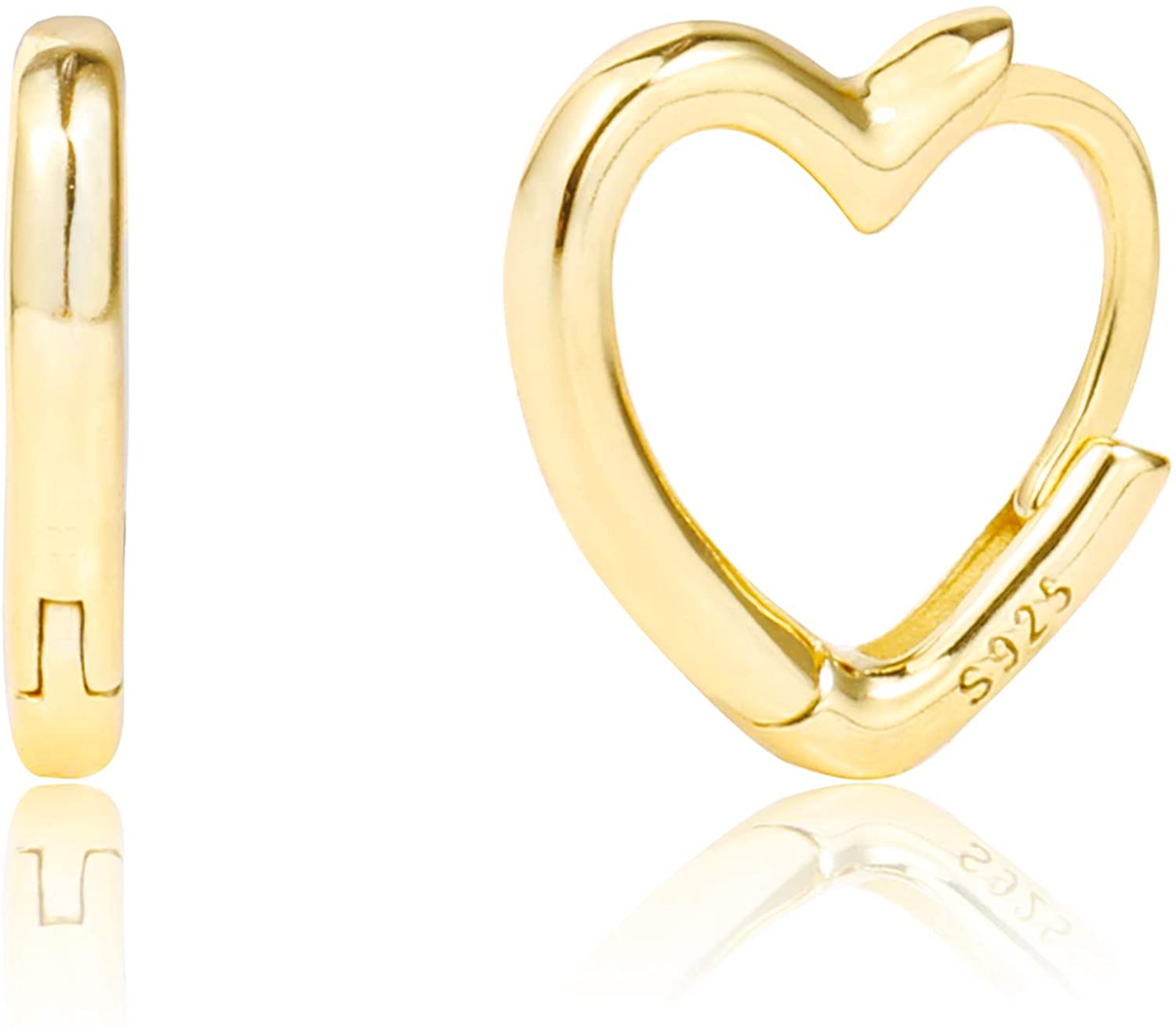925 Sterling Silver Small Hoop Earrings Hypoallergenic 14K Gold Plated Huggie Hoop Earrings for Women 925 Sterling Silver Small Hoop Earrings Hypoallergenic 14K Gold Plated Huggie Hoop Earrings for Women