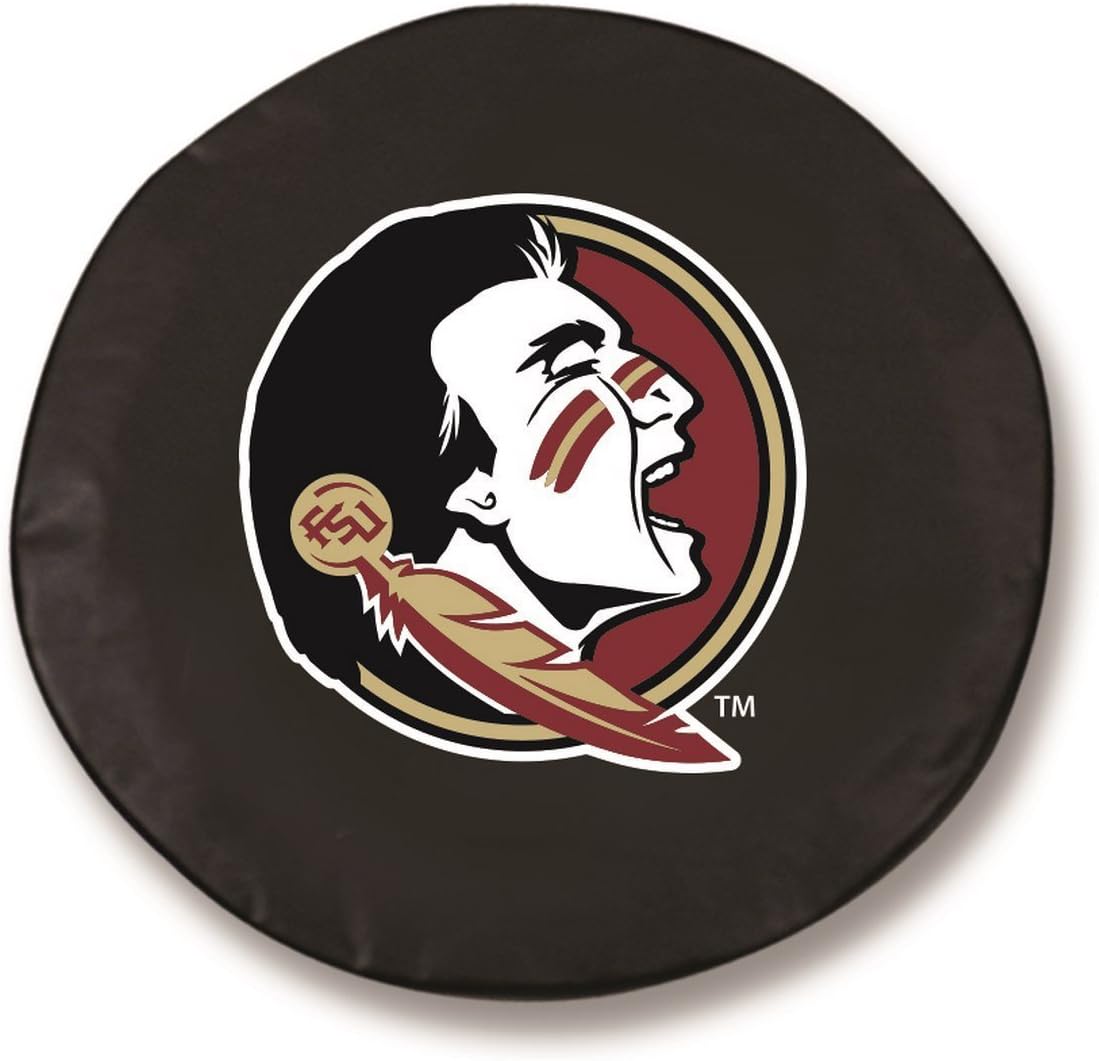 Holland Bar Stool Co Florida State Seminoles HBS Head Black Fitted Car Tire Cover Holland Bar Stool Co Florida State Seminoles HBS Head Black Fitted Car Tire Cover
