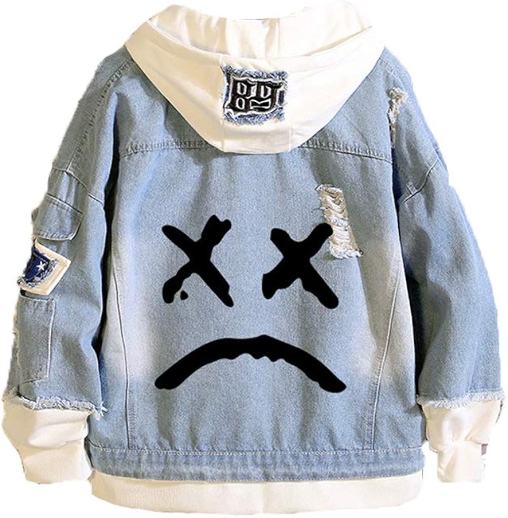KPOP Rapper Denim Jacket Jeans Love Printed Fashion Sport Hip Hop Hoodie KPOP Rapper Denim Jacket Jeans Love Printed Fashion Sport Hip Hop Hoodie