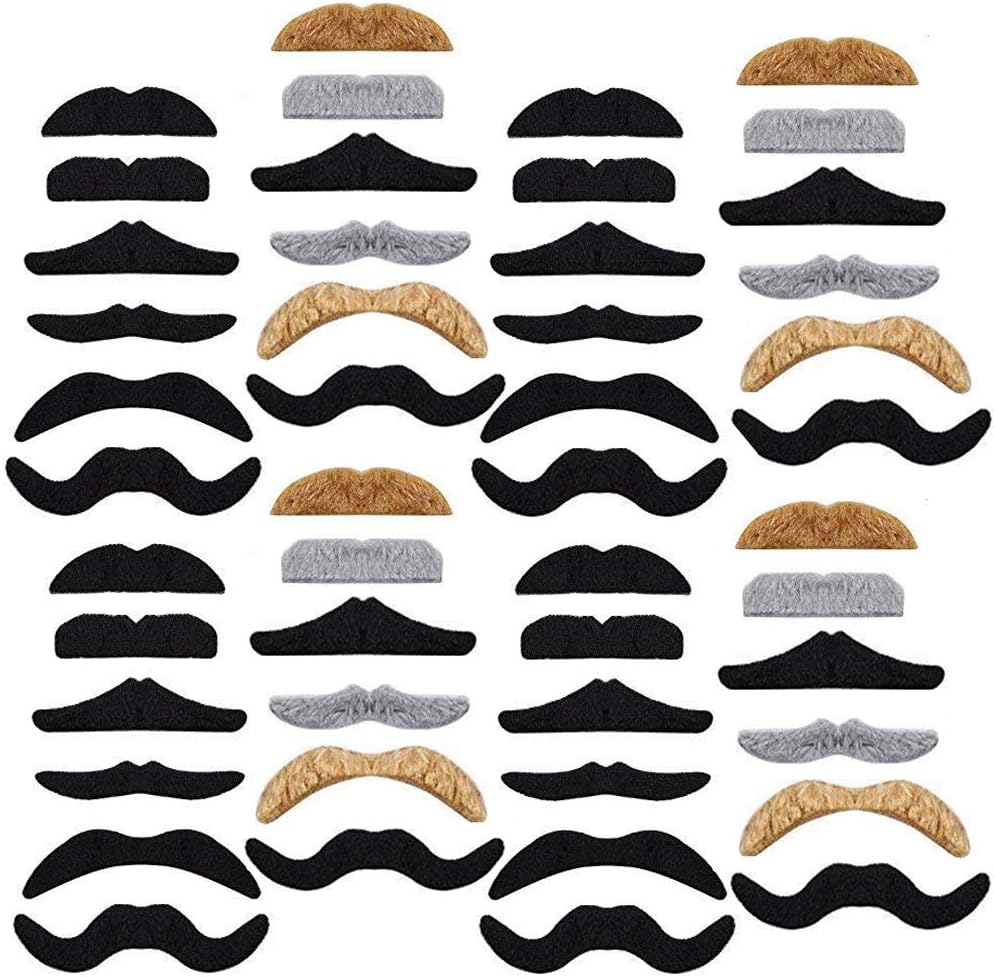 72 PCS Fake Mustaches,Self Adhesive Mustaches Party Supplies Black Self Adhesive Costume Accessories Halloween,Novelty Mustaches for Halloween Decoration 72 PCS Fake Mustaches,Self Adhesive Mustaches Party Supplies Black Self Adhesive Costume Accessories Halloween,Novelty Mustaches for Halloween Decoration
