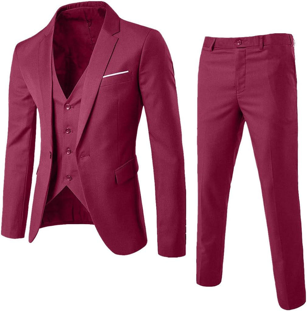 2021 Men’s New Slim Fit Suit One Button 3-Piece Blazer Dress Business Wedding Party Jacket Vest & Pant 2021 Men’s New Slim Fit Suit One Button 3-Piece Blazer Dress Business Wedding Party Jacket Vest & Pant