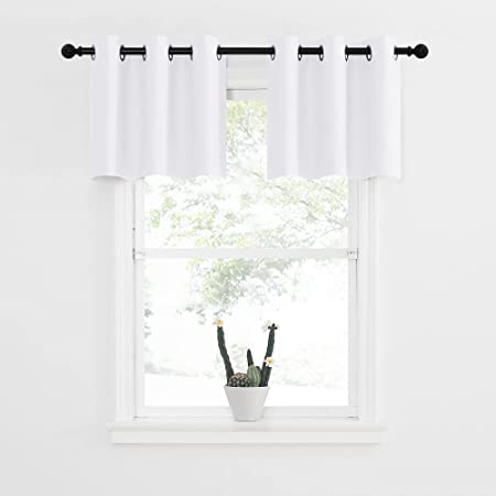 Grommet Window Valance Thermal Insulated Curtain Tier for Bedroom/Living Room/Dining Room 1 Piece NICETOWN Blackout Kitchen Curtain for Windows Sea Teal 1.2 inches Header 52W x 18L Grommet Window Valance Thermal Insulated Curtain Tier for Bedroom/Living Room/Dining Room 1 Piece NICETOWN Blackout Kitchen Curtain for Windows Sea Teal 1.2 inches Header 52W x 18L