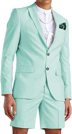 Fitty Lell Men Suit 2 Piece Groom Tuxedo with Short Pants Fashion Business Mens Summer Wear Suits Sets Fitty Lell Men Suit 2 Piece Groom Tuxedo with Short Pants Fashion Business Mens Summer Wear Suits Sets