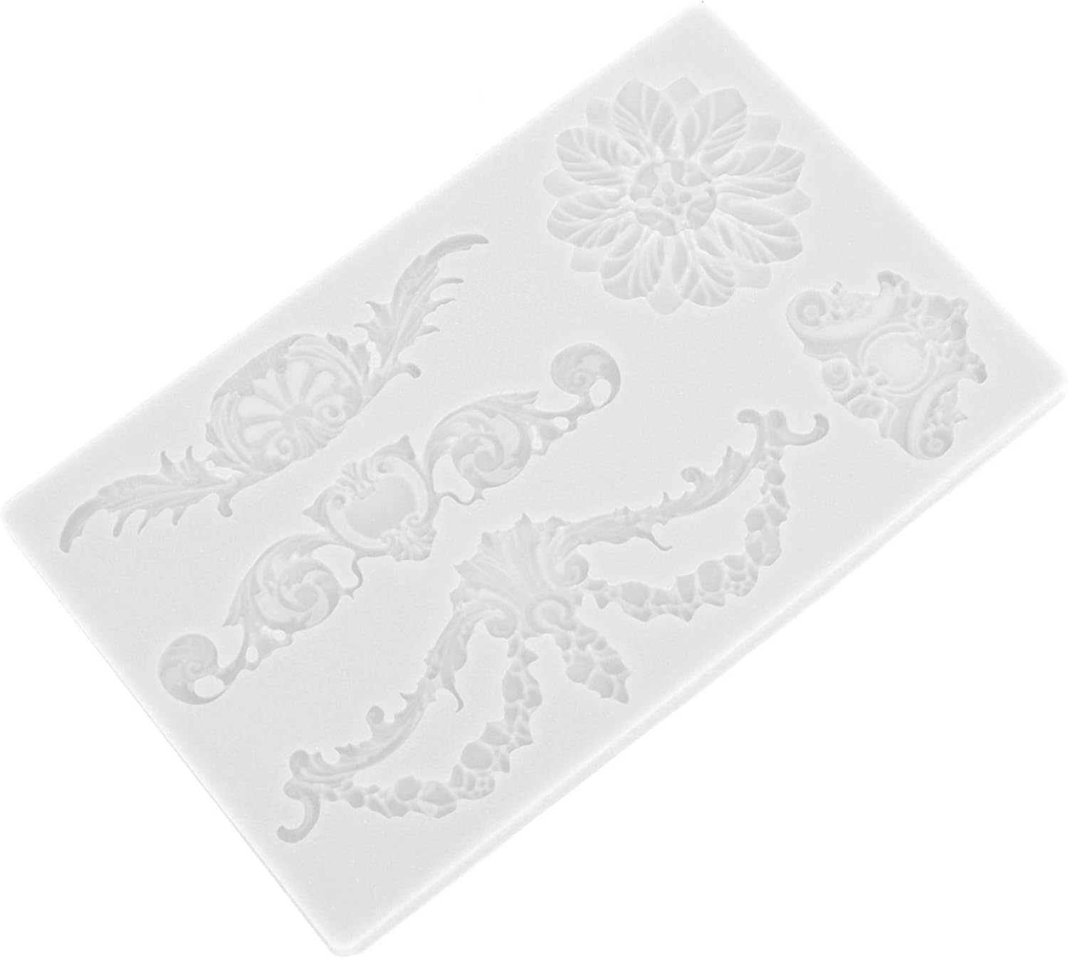 Gray Kitchen Baking Tool YIHEXUANkeji Embossed Flower Silicone Mold 3D Silicone Embossing Cake Fondant Moulds Baroque Scroll Relief Flower Chocolate Mould Gray Kitchen Baking Tool YIHEXUANkeji Embossed Flower Silicone Mold 3D Silicone Embossing Cake Fondant Moulds Baroque Scroll Relief Flower Chocolate Mould