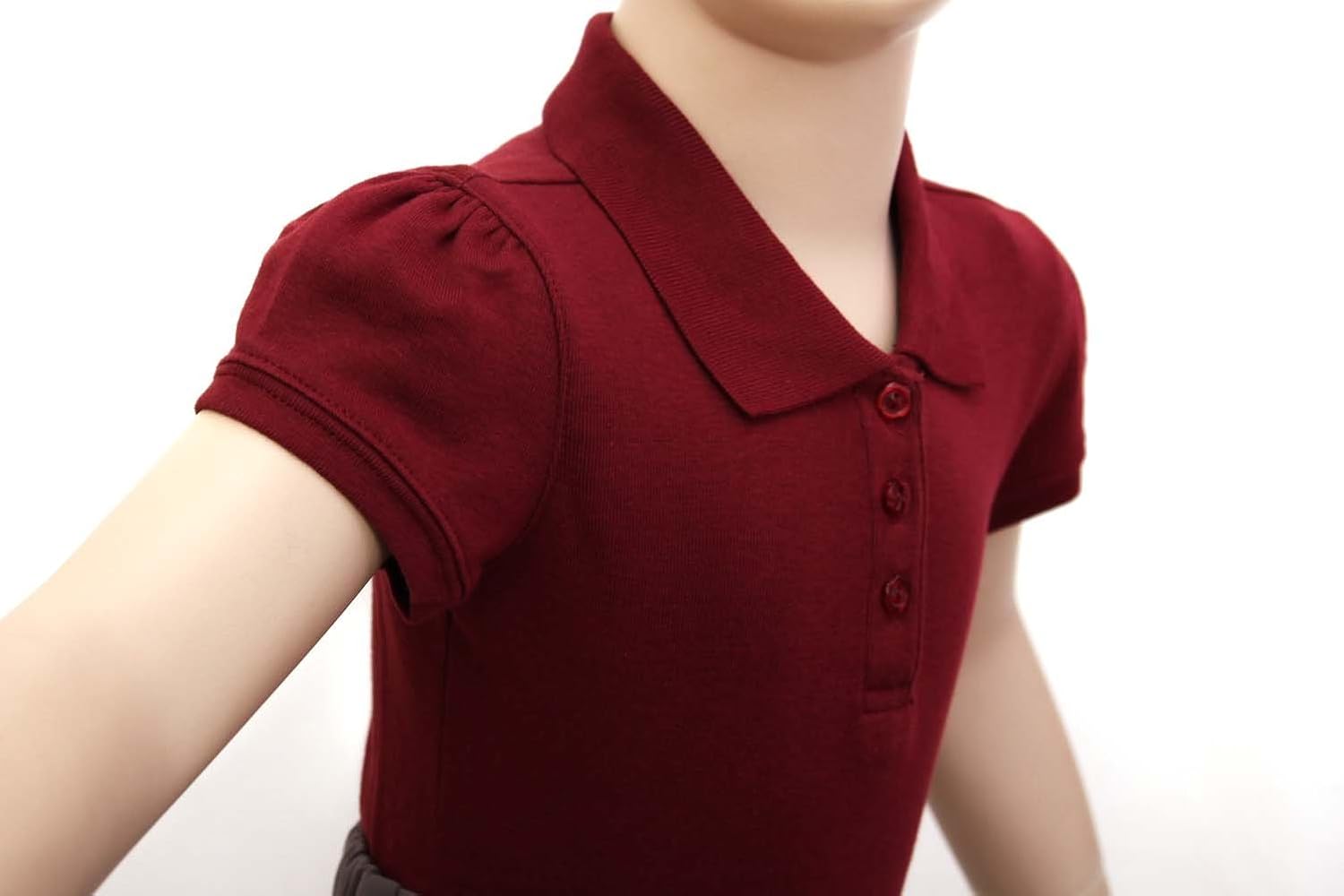 Girl Toppy School Uniform Girls' Short Ruffle Sleeve Top Girl Toppy School Uniform Girls' Short Ruffle Sleeve Top