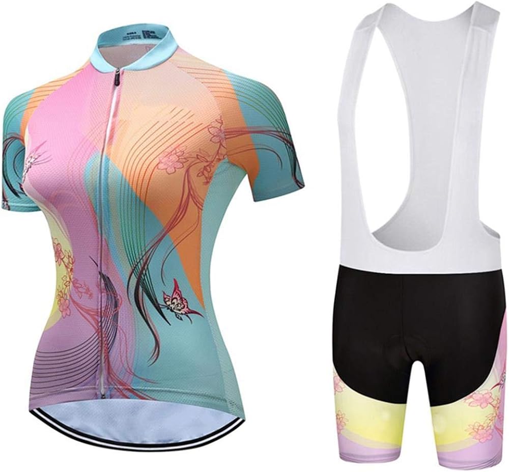 Women's Cycling Clothing Set Road Bike Shirts Short Sleeve Breathable Cycling Jersey with 20D Padded Bib Shorts Women's Cycling Clothing Set Road Bike Shirts Short Sleeve Breathable Cycling Jersey with 20D Padded Bib Shorts