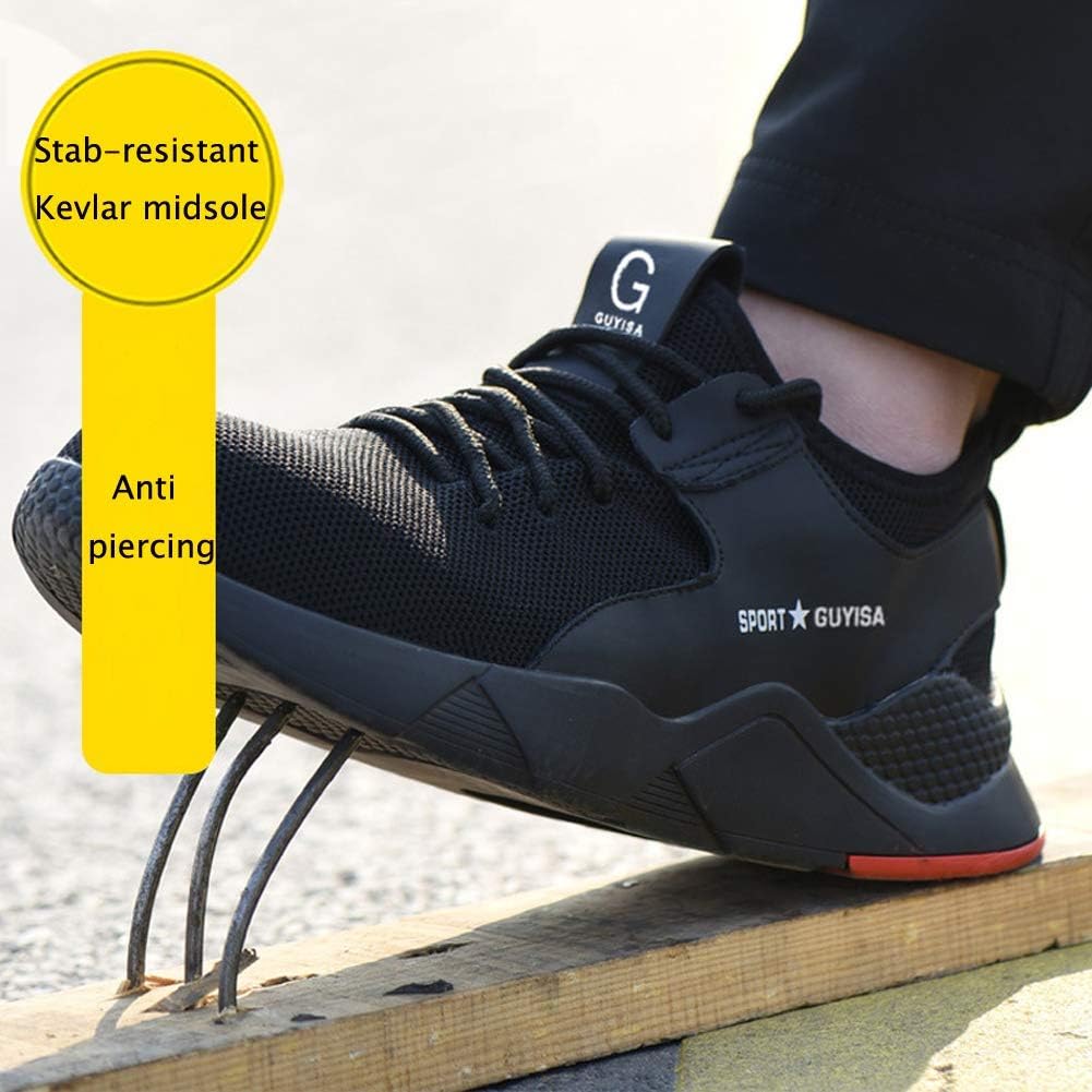 ALGGORUN Steel Toe Shoes for Men Indestructible Shoes Lightweight Breathable Puncture Proof Safety Shoes for Women ALGGORUN Steel Toe Shoes for Men Indestructible Shoes Lightweight Breathable Puncture Proof Safety Shoes for Women