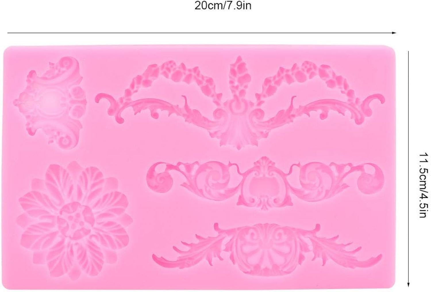 Gray Kitchen Baking Tool YIHEXUANkeji Embossed Flower Silicone Mold 3D Silicone Embossing Cake Fondant Moulds Baroque Scroll Relief Flower Chocolate Mould Gray Kitchen Baking Tool YIHEXUANkeji Embossed Flower Silicone Mold 3D Silicone Embossing Cake Fondant Moulds Baroque Scroll Relief Flower Chocolate Mould