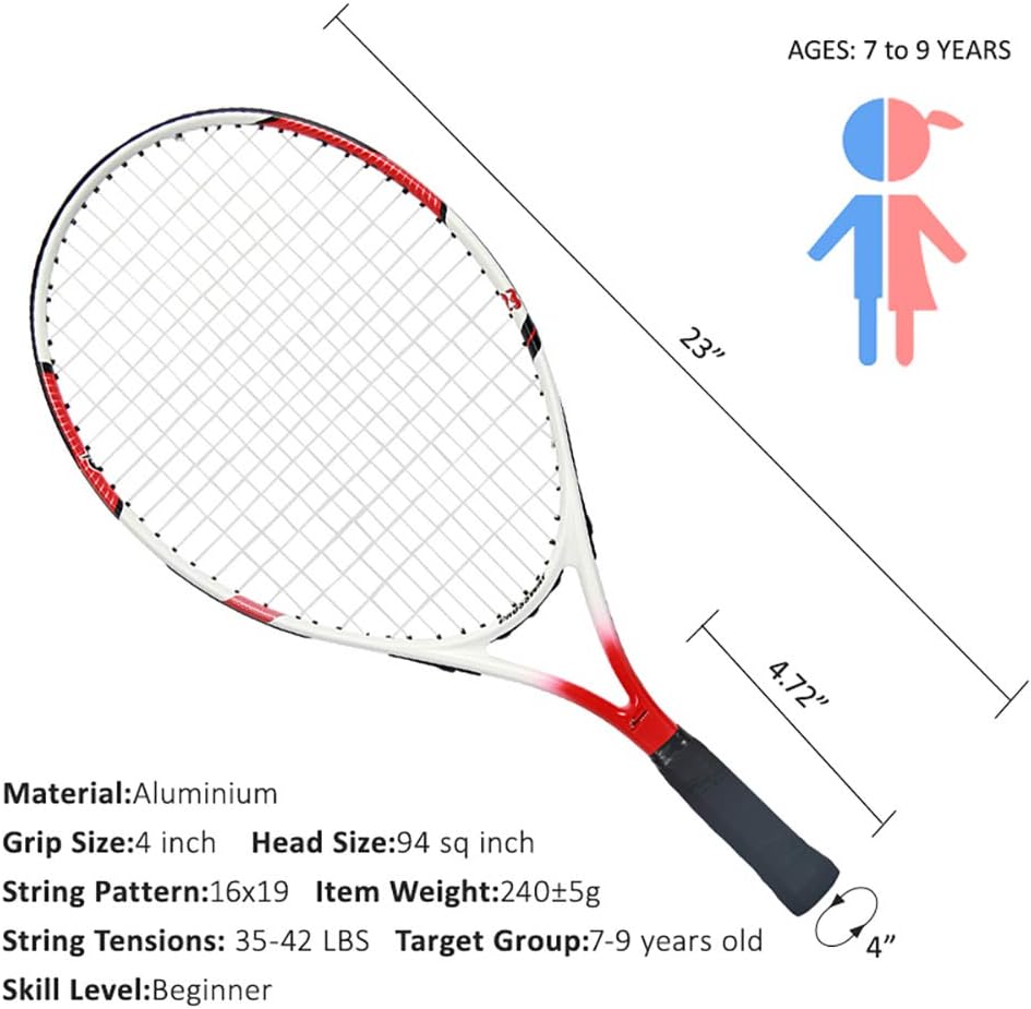 MAIBOLE Junior Tennis Racquet Recreational Tennis Racket Pre-Strung Head Light Balance for Beginners Youth Kids Good Control Grip MAIBOLE Junior Tennis Racquet Recreational Tennis Racket Pre-Strung Head Light Balance for Beginners Youth Kids Good Control Grip