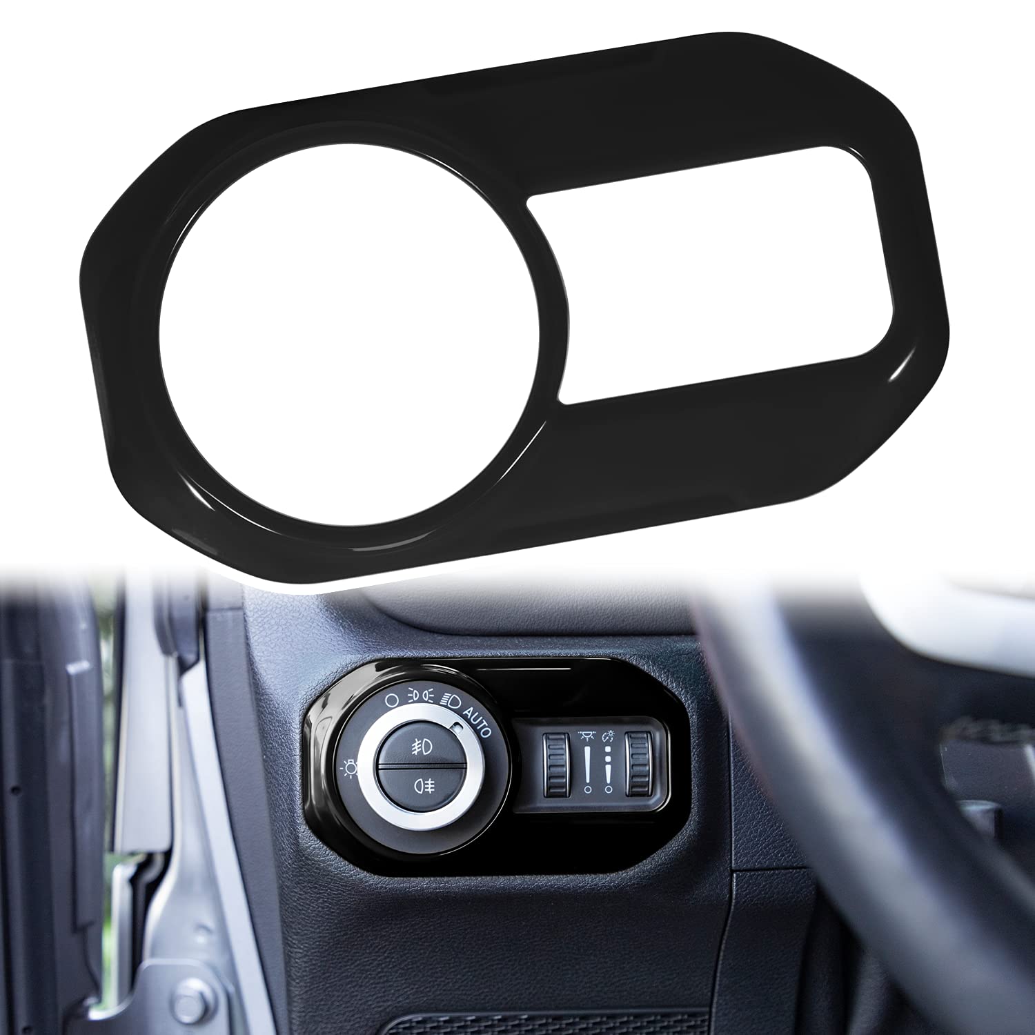 Yellow Headlight Lamp Switch Trim Cover Button Decoration Interior Accessories for 2018-2021 Jeep Wrangler JL JLU & Gladiator JT Yellow Headlight Lamp Switch Trim Cover Button Decoration Interior Accessories for 2018-2021 Jeep Wrangler JL JLU & Gladiator JT