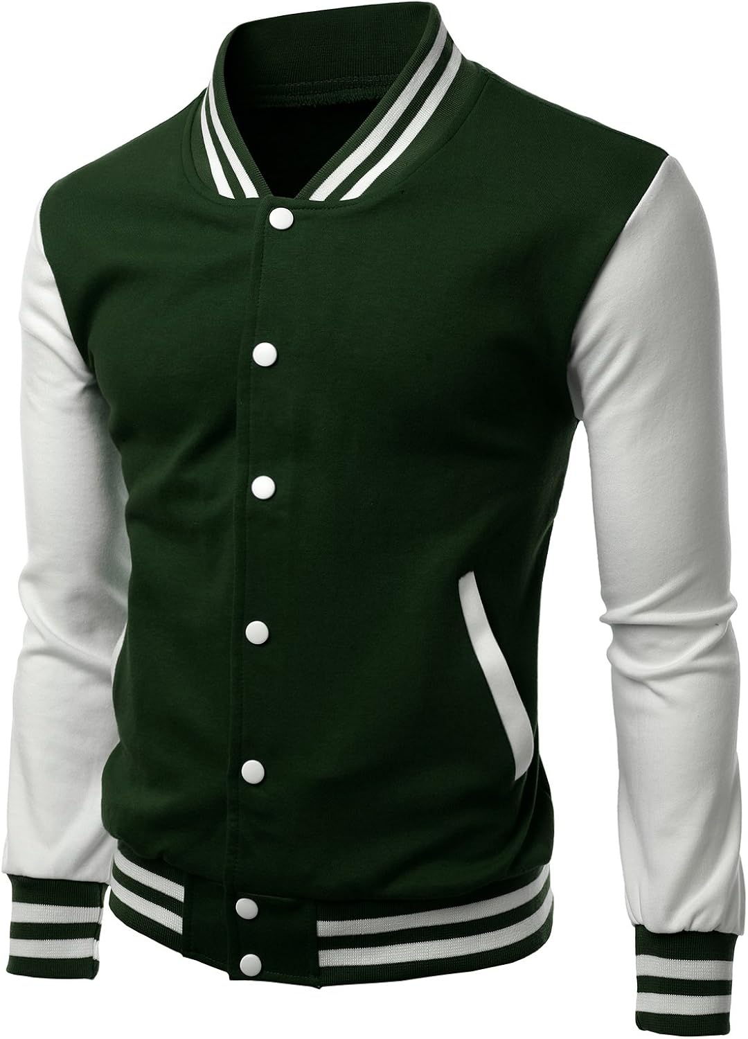 Xpril Men's Stylish Color Contrast Long Sleeves Varsity Jacket Xpril Men's Stylish Color Contrast Long Sleeves Varsity Jacket