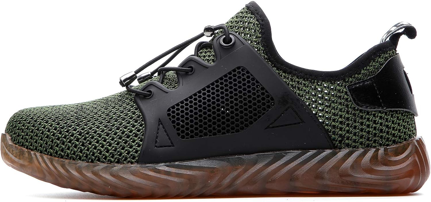 ALGGORUN Steel Toe Shoes for Men Indestructible Shoes Lightweight Breathable Puncture Proof Safety Shoes for Women ALGGORUN Steel Toe Shoes for Men Indestructible Shoes Lightweight Breathable Puncture Proof Safety Shoes for Women