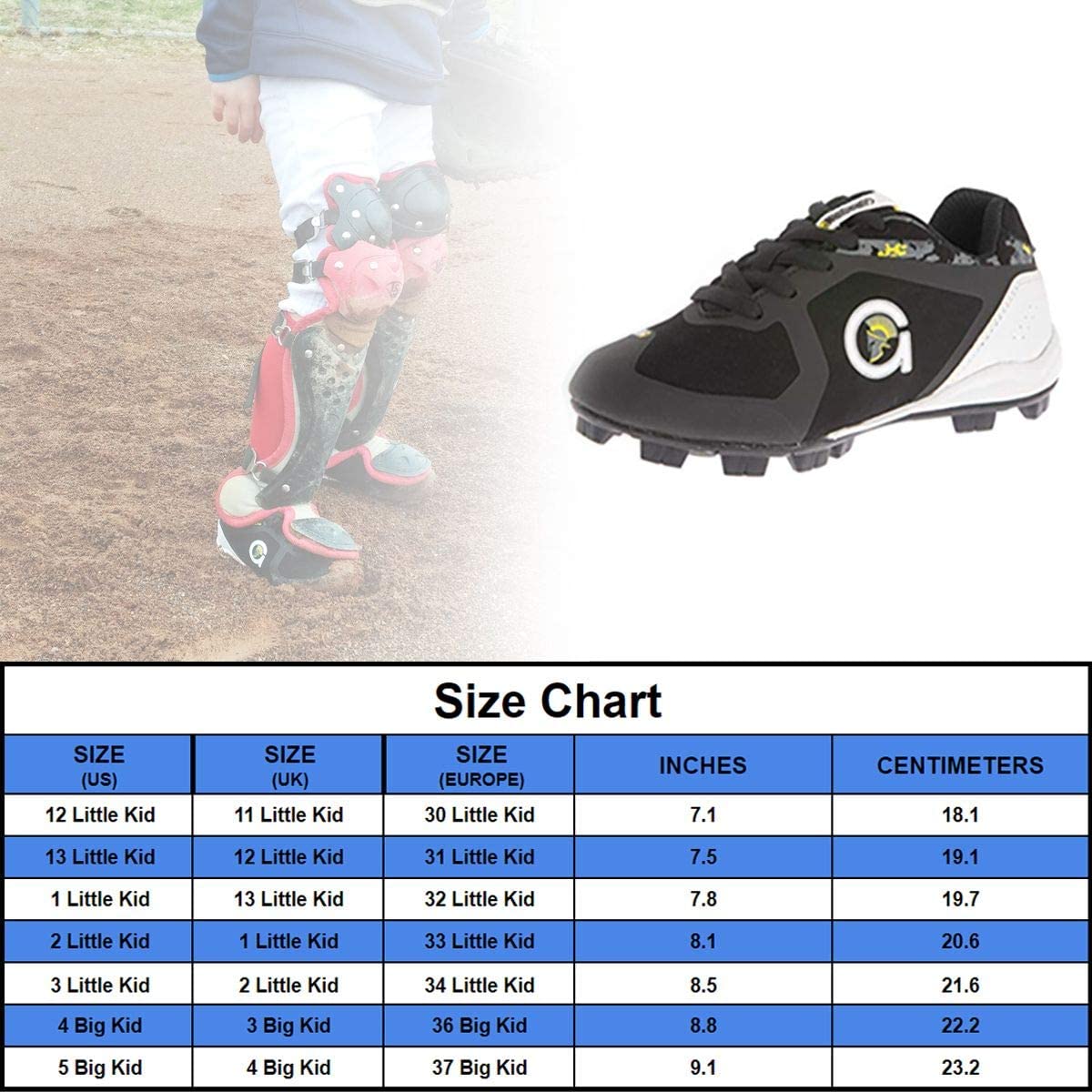 Guardian Blaze Baseball Cleats for Boys Shoes Youth Little Kid Rubber Turf Little League Guardian Blaze Baseball Cleats for Boys Shoes Youth Little Kid Rubber Turf Little League