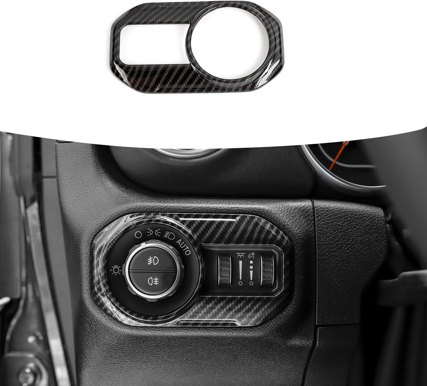 Yellow Headlight Lamp Switch Trim Cover Button Decoration Interior Accessories for 2018-2021 Jeep Wrangler JL JLU & Gladiator JT Yellow Headlight Lamp Switch Trim Cover Button Decoration Interior Accessories for 2018-2021 Jeep Wrangler JL JLU & Gladiator JT