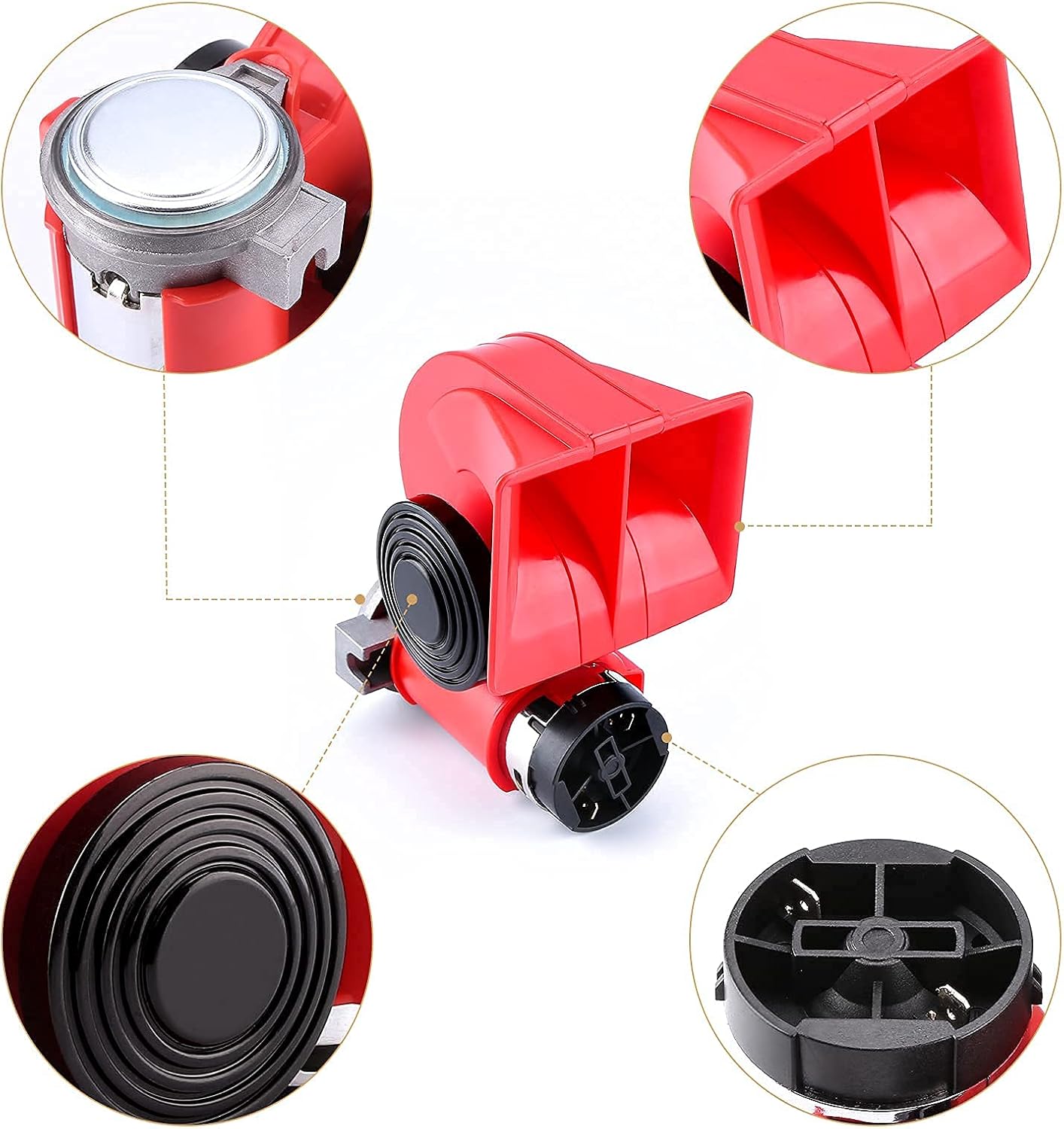 HK Compact Air Horn with Compressor Snail Electric Car Horn 12V 150db Super Loud Nautilus Wiring Harness for Any 12V Train Trucks Motorcycle Vehicles HK Compact Air Horn with Compressor Snail Electric Car Horn 12V 150db Super Loud Nautilus Wiring Harness for Any 12V Train Trucks Motorcycle Vehicles