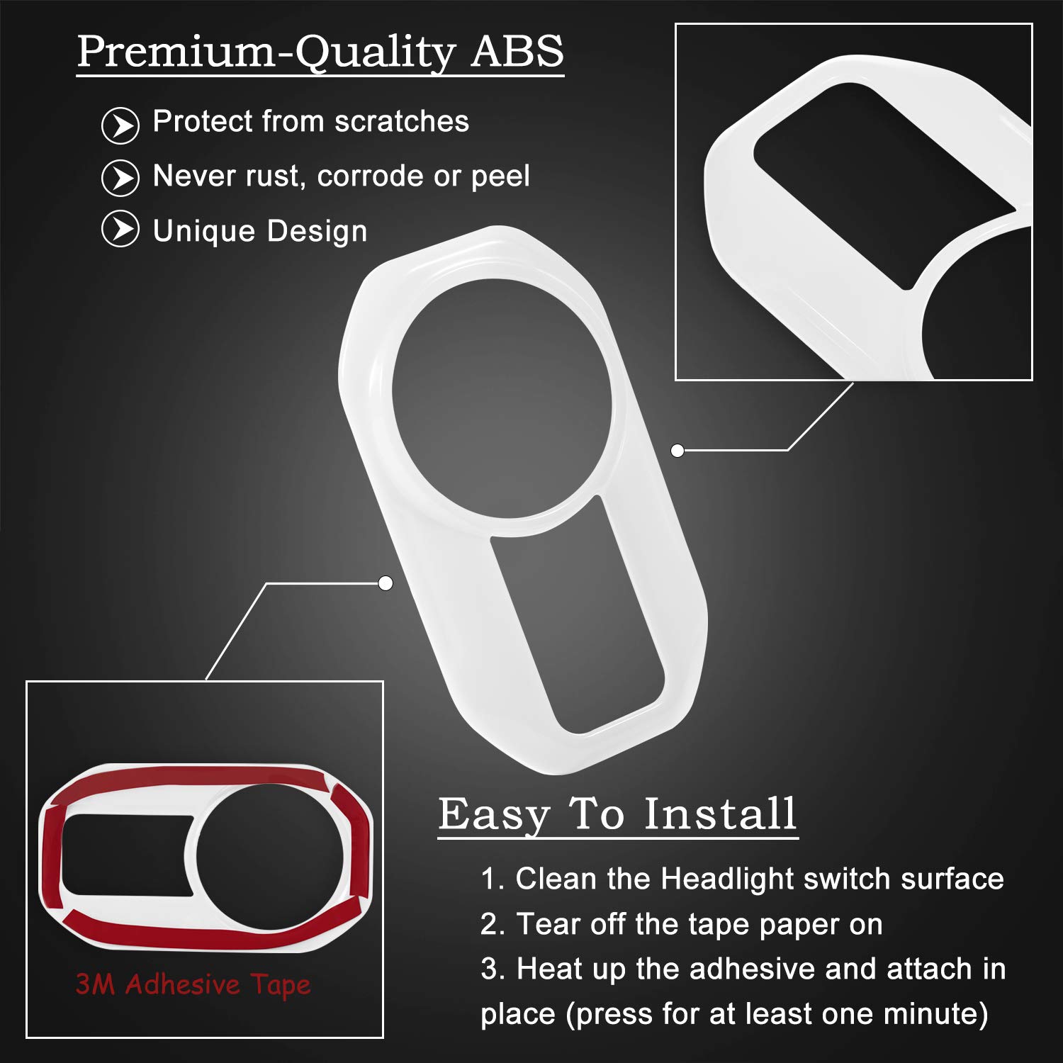 Yellow Headlight Lamp Switch Trim Cover Button Decoration Interior Accessories for 2018-2021 Jeep Wrangler JL JLU & Gladiator JT Yellow Headlight Lamp Switch Trim Cover Button Decoration Interior Accessories for 2018-2021 Jeep Wrangler JL JLU & Gladiator JT