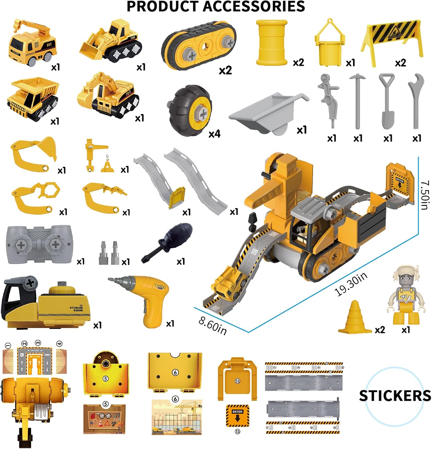 Noetoy Take Apart Toys with Electric Drill Toys for 3 4 5 6 7 8 Year Old Boys Christmas Birthday Gifts for 5 6 7 8 9 10 Year Old Boys Girls Kids 4 in 1 DIY Take Apart Truck Construction Toys Noetoy Take Apart Toys with Electric Drill Toys for 3 4 5 6 7 8 Year Old Boys Christmas Birthday Gifts for 5 6 7 8 9 10 Year Old Boys Girls Kids 4 in 1 DIY Take Apart Truck Construction Toys
