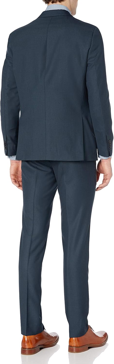 Unlisted by Kenneth Cole Men's 2 Button Slim Fit Suit with Hemmed Pant Unlisted by Kenneth Cole Men's 2 Button Slim Fit Suit with Hemmed Pant