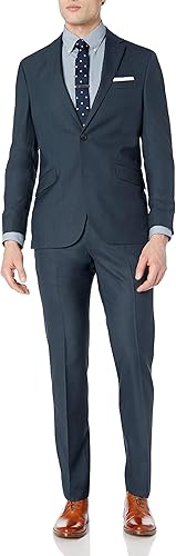 Unlisted by Kenneth Cole Men's 2 Button Slim Fit Suit with Hemmed Pant Unlisted by Kenneth Cole Men's 2 Button Slim Fit Suit with Hemmed Pant