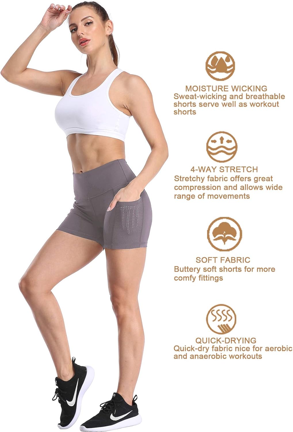 UURUN High Waist Yoga Pants Capri Workout Running Leggings with Pockets Non-See-Through Printed Fabric UURUN High Waist Yoga Pants Capri Workout Running Leggings with Pockets Non-See-Through Printed Fabric