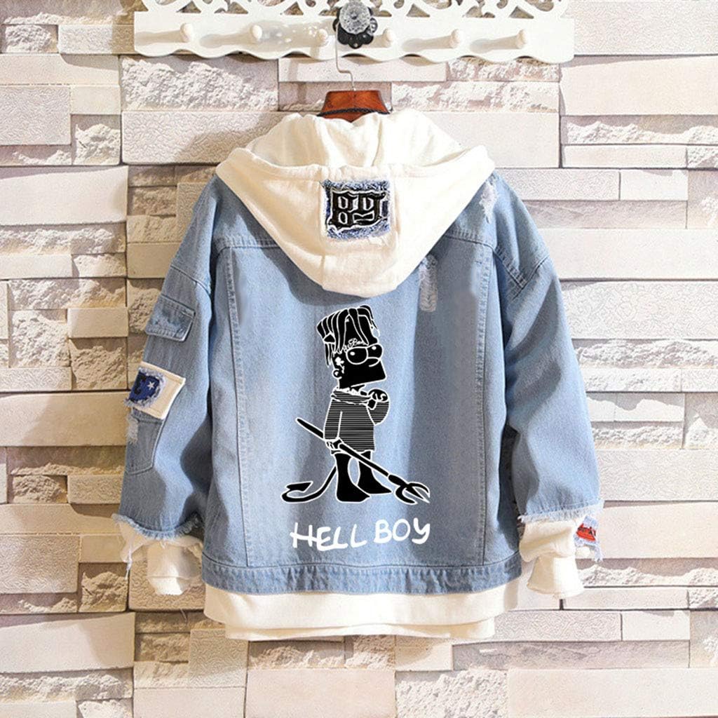 KPOP Rapper Denim Jacket Jeans Love Printed Fashion Sport Hip Hop Hoodie KPOP Rapper Denim Jacket Jeans Love Printed Fashion Sport Hip Hop Hoodie