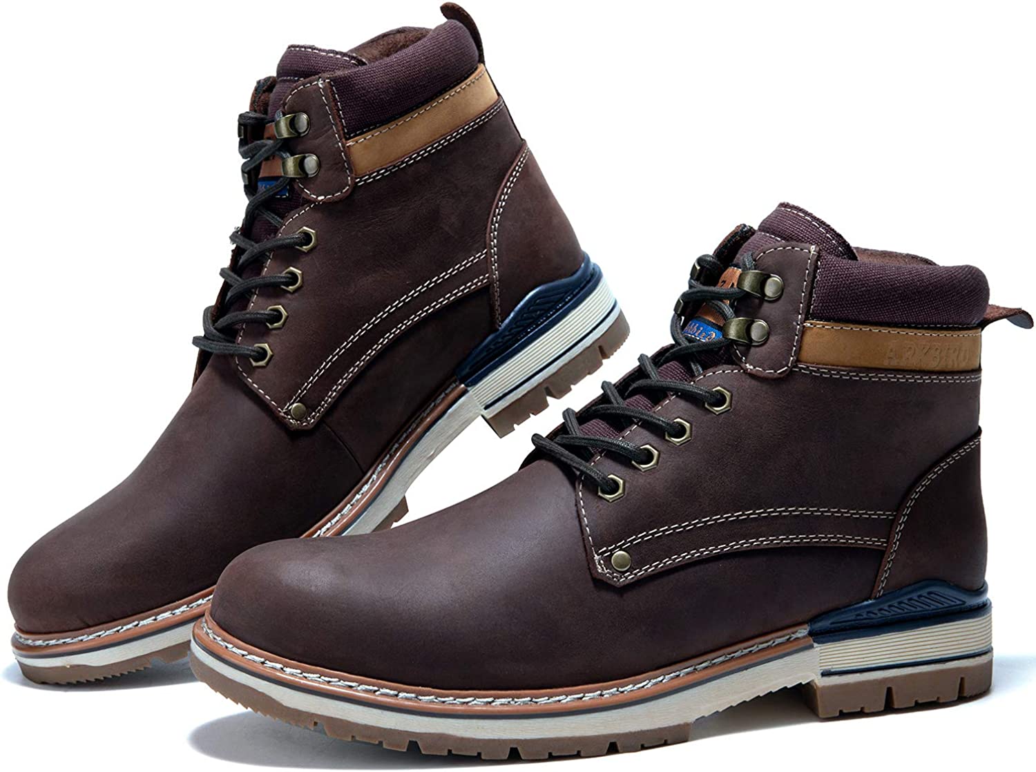 Arkbird Matte Leather High Cut Work Shoes for Men Men's Causal Oxford Dress Boot Arkbird Matte Leather High Cut Work Shoes for Men Men's Causal Oxford Dress Boot