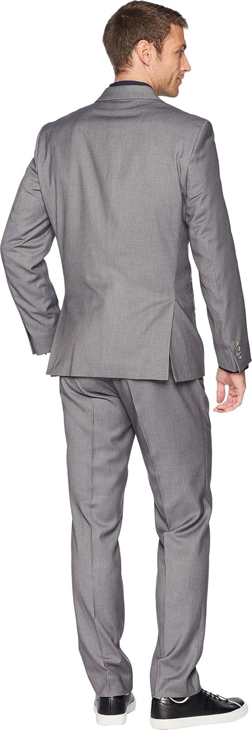 Unlisted by Kenneth Cole Men's 2 Button Slim Fit Suit with Hemmed Pant Unlisted by Kenneth Cole Men's 2 Button Slim Fit Suit with Hemmed Pant