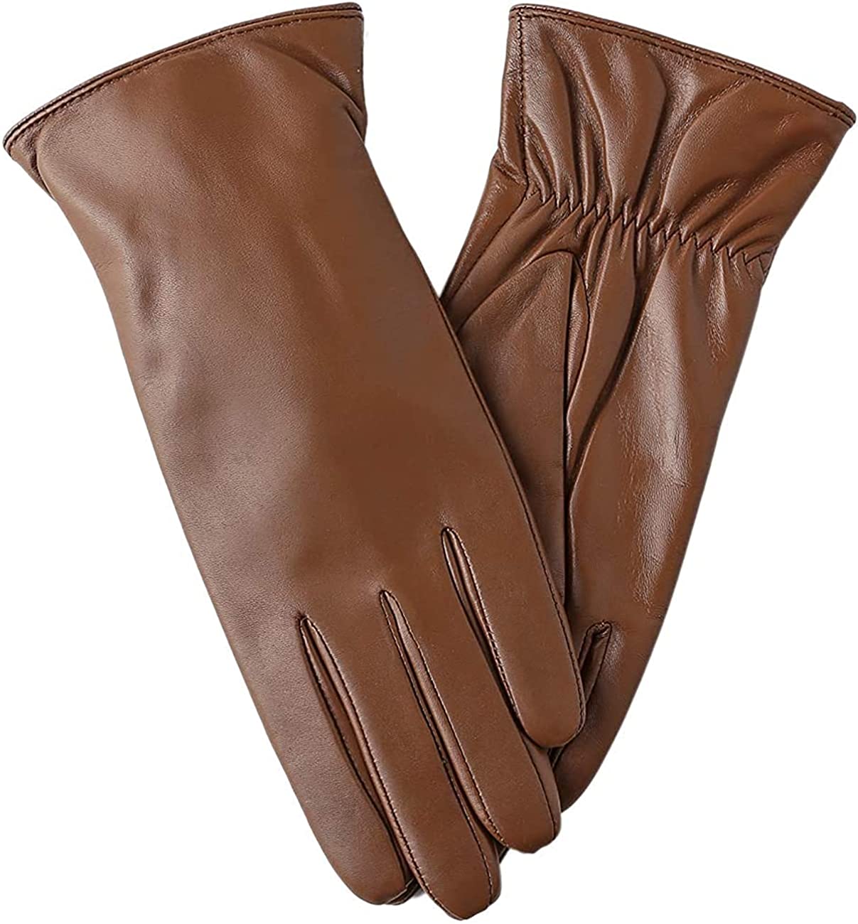 Super-soft Leather Winter Gloves for Women Full-Hand Touchscreen Warm Cashmere Lined Perfect Appearance Super-soft Leather Winter Gloves for Women Full-Hand Touchscreen Warm Cashmere Lined Perfect Appearance