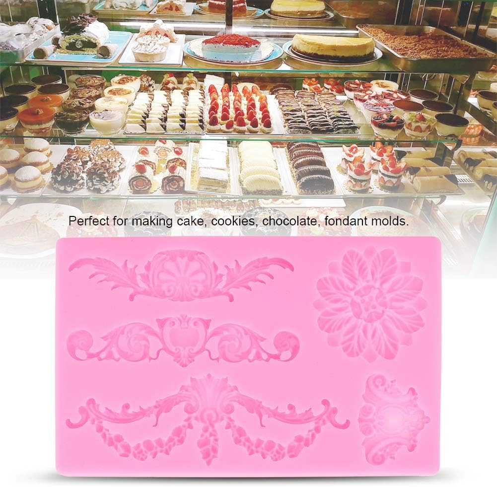 Gray Kitchen Baking Tool YIHEXUANkeji Embossed Flower Silicone Mold 3D Silicone Embossing Cake Fondant Moulds Baroque Scroll Relief Flower Chocolate Mould Gray Kitchen Baking Tool YIHEXUANkeji Embossed Flower Silicone Mold 3D Silicone Embossing Cake Fondant Moulds Baroque Scroll Relief Flower Chocolate Mould